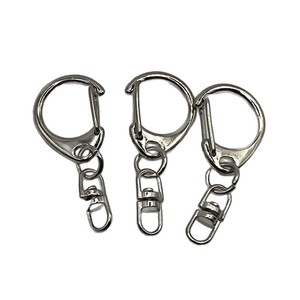 Anneau en D en alliage de zinc de 22,5 mm avec connecteur de 8 mm et crochet en forme de huit de 15 mm pour accessoires de bricolage pour porte-clés - Product Image 5
