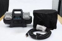 Compresseur d'air portable en métal à 4 cylindres, robuste, 12V, gonflage rapide des pneus de voiture, puissance élevée, affichage numérique, arrêt automatique