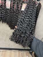 Extensions de cheveux humains indiens bruts 100% naturels, en vrac, double trame machine, bouclés style Pixie, bouclés afro crépus 4a 4b 4c avec closure HD 6*6