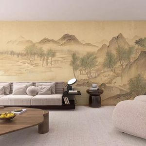 <span class=keywords><strong>Papier</strong></span> peint mural en vinyle de style chinois de haute qualité en gros, avec support en tissu, pour la décoration murale intérieure, idéal pour le salon. - Product Image 3