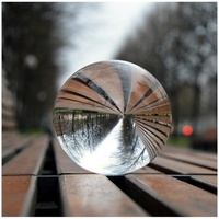 Ornement boule de cristal K9, boule magique transparente en cristal, divination, polie à la main, décoration de la maison, boîte cadeau