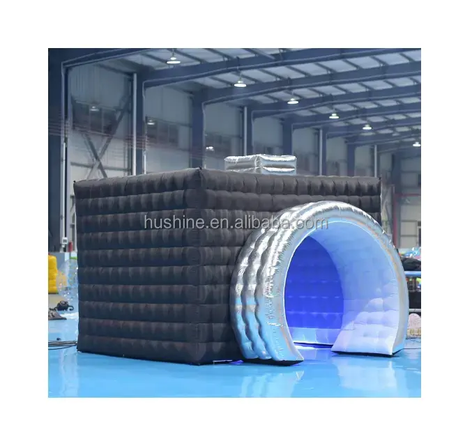 New design inflatable cube tent with led light/inflatable photo camera booth for exhibition