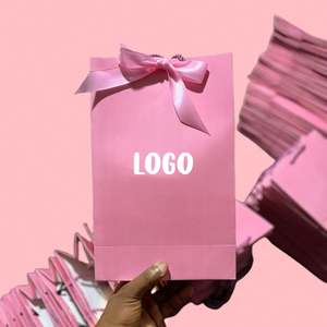 Sacs cadeaux en papier marbré de luxe en gros, avec logo personnalisé imprimé, en matériau kraft premium avec poignée en kraft - Product Image 4