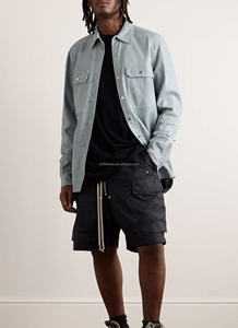 Nuevo con etiquetas recubiertas de cintura alta con ojales de Metal bolsillos de carga para hombres Cargo negro Cargobela pantalones cortos Bauhaus algodón Bermudas Zip Shorts - Product Image 3