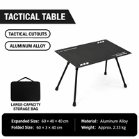 Table de camping pliable moderne en alliage d'aluminium, table tactique portable, modulaire et connectable, mobilier d'extérieur pour le camping
