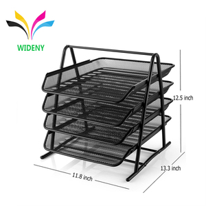 Vassoio della lettera del documento dei file degli <span class=keywords><strong>articoli</strong></span> <span class=keywords><strong>di</strong></span> <span class=keywords><strong>cancelleria</strong></span> dell'<span class=keywords><strong>ufficio</strong></span> della maglia nera <span class=keywords><strong>di</strong></span> 4 livelli del rifornimento della porcellana della propria fabbrica - Product Image 2