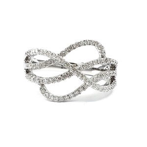 Fine Jewelry Diamond HK Fabulous Design prix de gros en or 18 carats avec diamant naturel bague de mariage en forme de V pour femme - Product Image 1