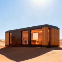 GOODCHEER B1 Auvent extensible préfabriqué, mini-maison mobile entièrement meublée, espace de vie modulaire portable, cuisine/salle de bain/hôtel
