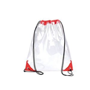 Custom Logo <b>Clear</b> Folding Drawstring <b>Backpack</b> Bag for Sport Travel - Product Image 5
