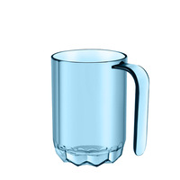 Gobelet à bain de bouche en PET résistant à la chaleur - Design simple et original avec poignée, gobelet transparent pour brosse à dents, gobelet à dents de qualité alimentaire résistant aux taches