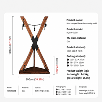 En gros, Croix de Saint-Antoine rétro en bois, support au sol en forme de X, pour adultes, avec attaches pour jeux SM, couleur personnalisable