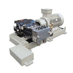 Bomba de Pistón Reciprocante Industrial Serie FK de Alto Caudal, Triplex, de Acero Inoxidable, con Motor y Fuente de Alimentación WK - Product Image 4