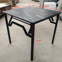 Meubles modernes pour la maison, table pliante portable, table pliante en acier inoxydable, bureau pour la maison, salle à manger, restaurant