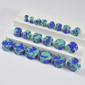 Expansor de Oreja de Piedra Natural de <span class=keywords><strong>6</strong></span>-25 mm, Doble Abertura Plana, Opal, Amatista, Obsidiana, para Boda o Compromiso, Venta al Por Mayor - Product Image 6