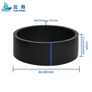 <span class=keywords><strong>Tube</strong></span> HDPE durable de 630mm PN1.0MPa tuyau PE haute pression connexion de fusion à chaud léger pour l'approvisionnement en eau SDR17 - Product Image 1