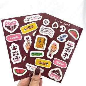 Özel logo karikatür çıkartmalar hediyeler için baskılı kendinden yapışkanlı vinil sevimli öpücük kesim Sticker levhalar - Product Image 3