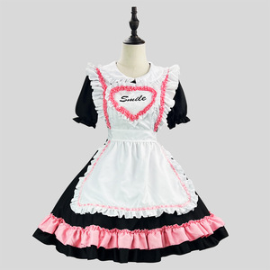 Cute Maid Outfit Japanese Lolita Anime Costume Short Sleeve Polyester Dress For Role Playing Game Summer 2024 - Product Image 1