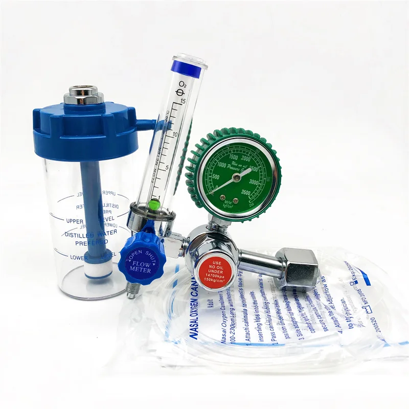 First Aid Medical oxygen meter pressure gas regulator supply portable oxygen inhaler emergency