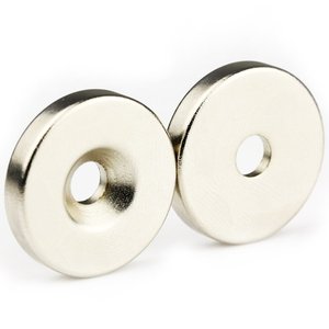 12000 Gauss imán de neodimio círculo de disco de ferrita redondo imanes de 1 pulgada con agujeros - Product Image 5