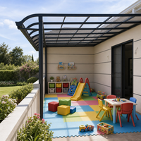 Abri de terrain de jeux pour enfants, couverture de zone de jeux pour écoliers, toit en polycarbonate aluminium, pergola imperméable anti-UV, sur mesure OEM