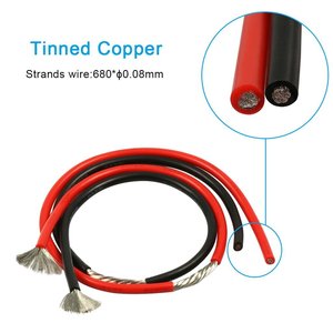 Bobine de fil en silicone rouge flexible 12 AWG, fil de <span class=keywords><strong>cuivre</strong></span> étamé torsadé, plat, résistant à 600V, pour chauffage (-60~200°C), diamètre 18,0 mm - Product Image 4
