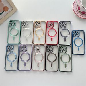 Mạ Điện Từ Mềm Điện Thoại Trong Suốt Trường Hợp Full Bìa Ống Kính Bảo Vệ Di Động Trường Hợp Đối Với <span class=keywords><strong>iPhone</strong></span> 17 Pro Max 17 Không Khí 16 15 14 - Product Image 6