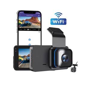 Dual-lens 1080P WiFi dashcam with G-sensor, loop recording, full-view collision detection, <b>car</b> black box - Product Image 1