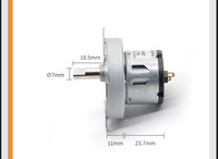 Mini machine à laver pliable JS520, moteur à engrenages DC 12V, brosse 10RPM, couple élevé 50mm pour maison intelligente et usage nautique