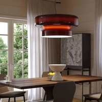 Lustre en verre design nordique post-moderne avec couleur personnalisée, éclairage de luxe pour restaurant, café, club, hôtel, télécommande
