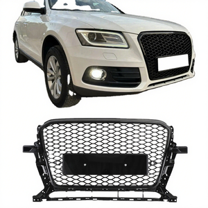 Griglia Anteriore a Nido d'Ape Stile RSQ5 Nero Lucido per Audi <span class=keywords><strong>Q5</strong></span> SQ5 8R.5 2013 2014 2015 2016 <span class=keywords><strong>2017</strong></span> - Product Image 1