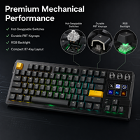 Clavier de jeu mécanique MiraBox K1Pro 87 touches US ANSI avec 6 touches d'affichage LCD et 3 boutons multifonctions