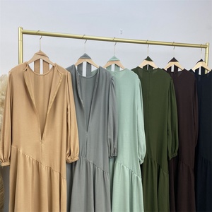 6738# Latest Women Maxi <b>Dresses</b> Hight Quality Wrinkle Crepe Long Casual <b>Dresses</b> Muslim Fashion Women Clothing Wholesale - Product Image 6