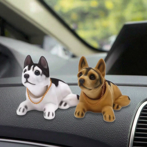 Populaire et mignon Chiot Bobblehead en résine, jouet amusant à tête oscillante pour tableau de bord de <span class=keywords><strong>voiture</strong></span> et décoration intérieure automobile - Product Image 4