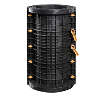 Coffrage en plastique circulaire modulaire réutilisable de style moderne, coffrage pour colonne ronde en béton, garantie 1 an pour la construction