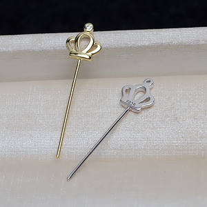 Wenchi S925 Argent Perle vide polyvalente en forme de sceptre de sorcier du diable, style baroque, pour fabrication de bijoux, 21582 Chine - Product Image 1