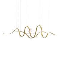 Lustre décoratif moderne minimaliste nordique en métal LED blanc chaud 220V en forme de pétale pour hall d'hôtel, salon, escalier
