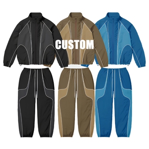 Wholesale <b>Lightweight</b> Zip <b>Jacket</b> and Wide Leg Pants <b>Women</b> Tracksuit High Performance Activewear Windbreaker Custom OEM ODM - Product Image 1