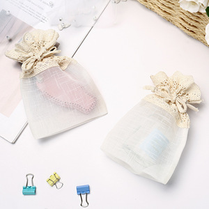 Sac à bonbons personnalisé en dentelle avec cordon de serrage, sac à bonbons pour fête d'anniversaire et de mariage, sacs-cadeaux en <span class=keywords><strong>tissu</strong></span> pour décoration de bijoux - Product Image 2
