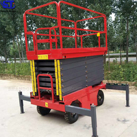 Plataforma elevadora eléctrica móvil para trabajos en altura, plataforma elevadora hidráulica pequeña