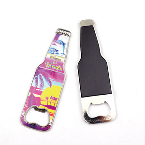 Ouvre-bouteille aimanté en métal en forme de bouteille de bière, souvenir de la Sainte-Marguerite, cadeau touristique de l'île, impression personnalisée sur feuille métallique - Product Image 2