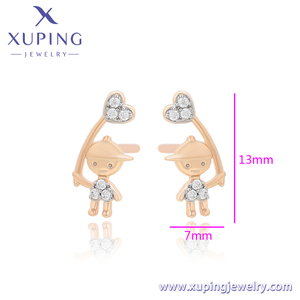 A00904544 XUPING Jewelry Nueva moda personalidad niño pequeño diseño multicolor lindo simple y elegante pendientes de tuerca para mujer - Product Image 2