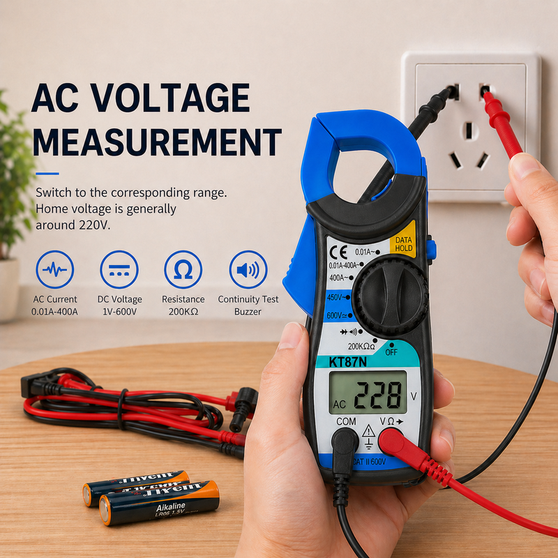 Portable 400A AC DC Clamp Meter