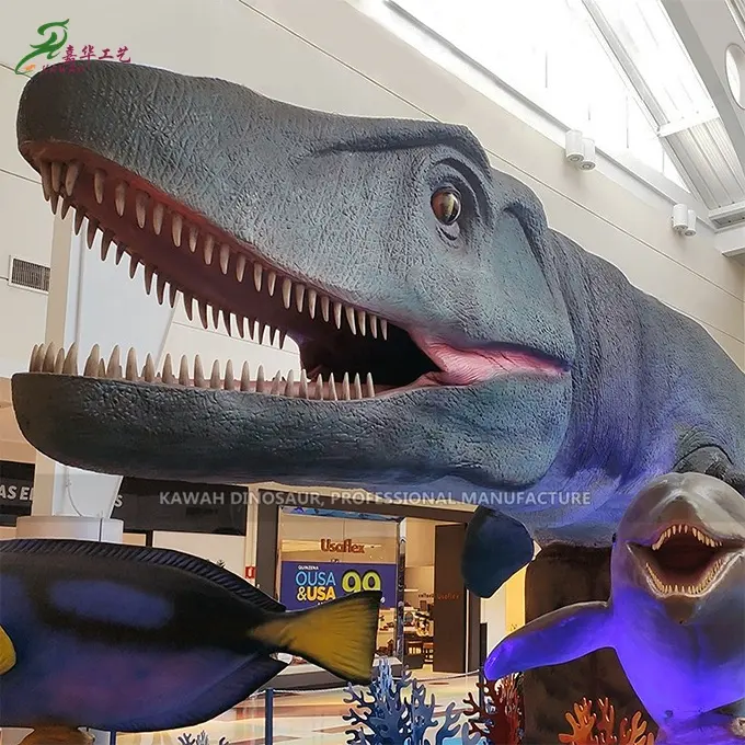Ancient Marine Animal Giant Animatronic Mosasaurus Customize Water Animals for Sea Park Show