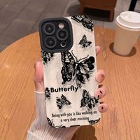 Coques de Téléphone Antichoc Luxe Papillons pour iPhone 17 Air 16 Plus Pro Max 15 14 13 12 11 – Housse de Protection Arrière Anti-chute