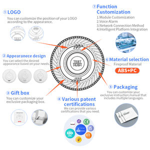 Ariza Smart Photoelectric אזעקת עשן סוללה ל-10 שנים ו-WiFi 85dB Tuya App-Enabled 60 הגנה לבטיחות הבית - Product Image 3