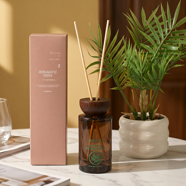Luxury Private Label Premium Reed Diffuser Set DIY Home Fragrance Aroma Diffuser Long Lasting Essential Oil for Hotel Glass
