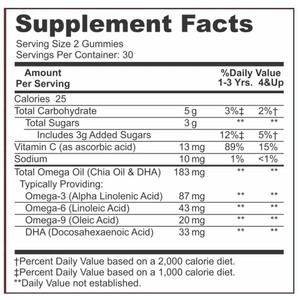 Marque privée OEM/ODM Gommes multi-vitamines DHA sans sucre à l'huile de chia Gommes aux fruits et à la vitamine C pour enfants Gommes DHA - Product Image 4