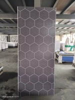 Panel de Pared para Ducha de PVC con Acabado Metálico Negro Hexagonal, 1/1.2m, de Alta Calidad, Impermeable y con Protección UV, para Decoración de Baños