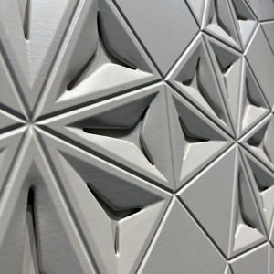 奢华3D镂空装饰光泽花卉真皮浮雕壁画墙板 - Product Image 1