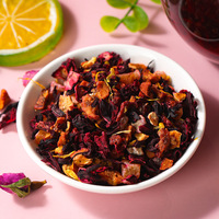 Teh Herbal Detoksifikasi Relaksasi Kesehatan Rasa Blueberry Alami Murni Langsung dari Pabrik, Kemasan Sachet 500g, MOQ Rendah & OEM